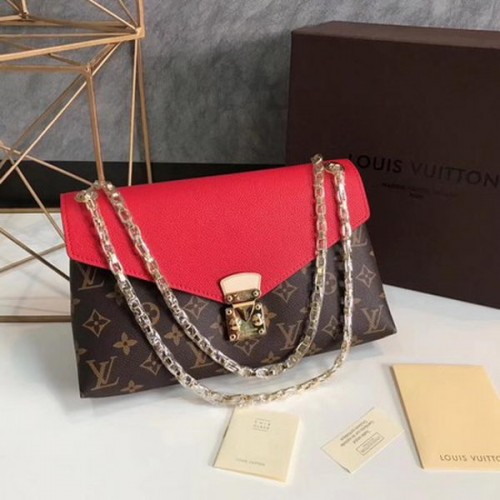 Geantă Louis Vuitton Monogram Canvas Pallas Chain Cerise M41201 Roșu