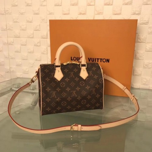 Geantă Louis Vuitton Monogram Canvas Speedy 25 cu curea de umăr M40390
