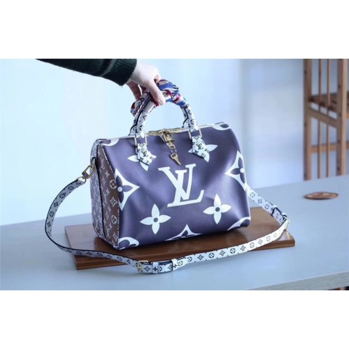 Geantă Louis Vuitton Monogram Canvas Speedy 30 M40391 albastru închis