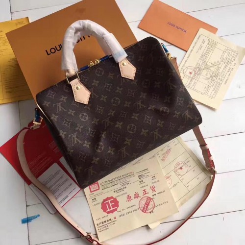 Geantă Louis Vuitton Monogram Canvas Speedy 30 cu curea de umăr M40391