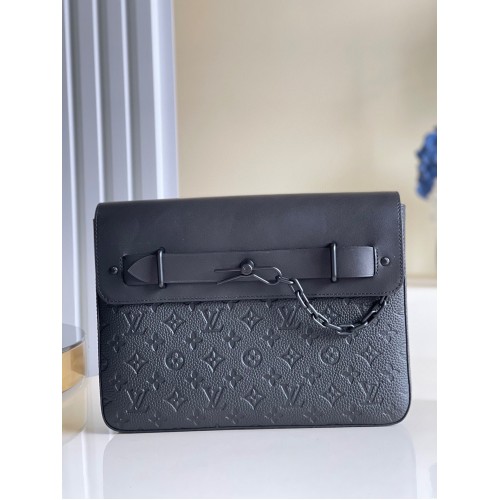 Louis Vuitton Monogram Eclipse POCHETTE Steamer M80140 Negru