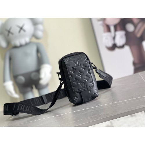 Husă dublă pentru telefon Louis Vuitton Monogram Empreinte NM M81323 Negru