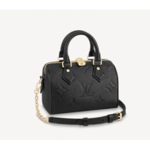 Geantă de umăr Louis Vuitton Monogram Empreinte Speedy 20 M58953 neagră
