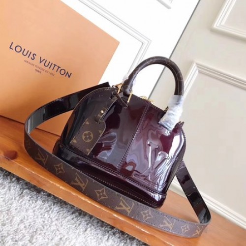 Geantă Louis Vuitton Monogram Vernis ALMA BB M54704 Maro