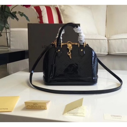 Louis Vuitton Monogram Vernis Alma BB M91606 Negru