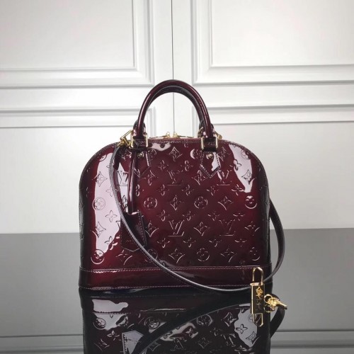Geantă Louis Vuitton Monogram Vernis Alma M93595 Burgundy