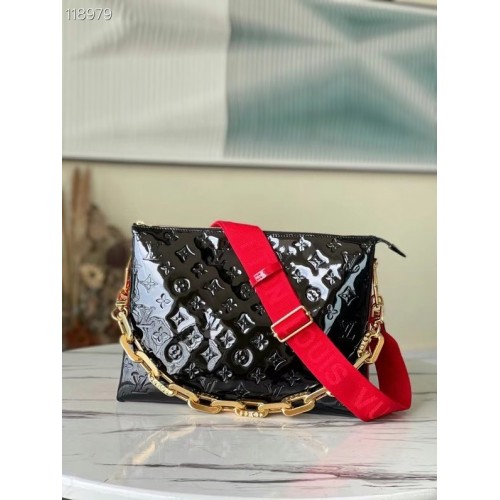 Louis Vuitton Monogram Vernis COUSSIN MM M57783 negru