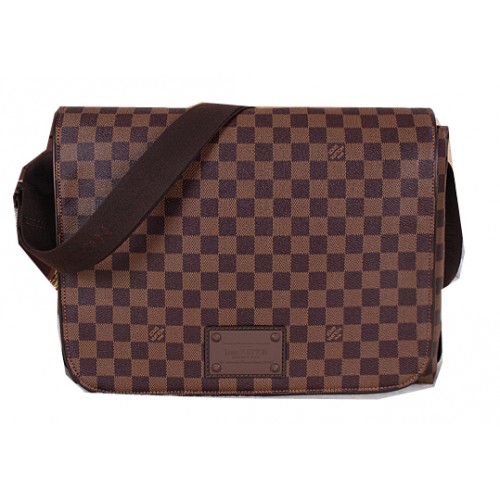 Geantă Louis Vuitton N51212 Damier Ebene din pânză Brooklyn GM