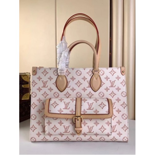 Geantă Louis Vuitton ONTHEGO MM M46154 alb