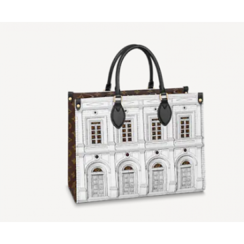 Geantă Louis Vuitton ONTHEGO MM M59264 Alb-negru