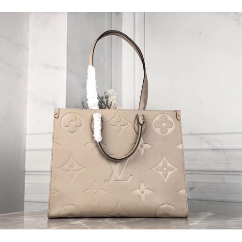 Geantă Louis Vuitton ONTHEGO Original din piele M44576 bej