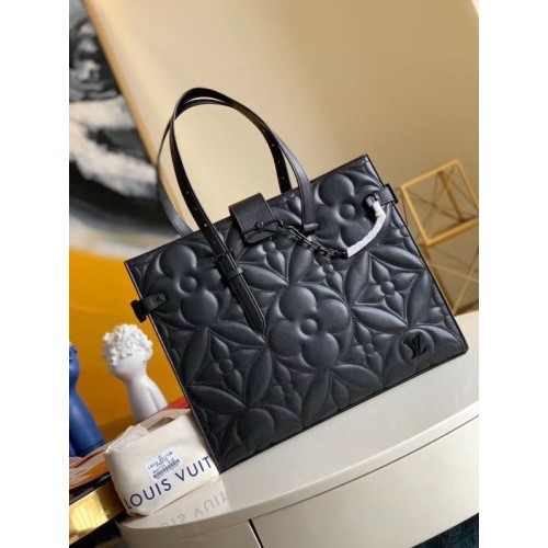 Geantă Louis Vuitton ONTHEGO Original din piele M60725 Negru