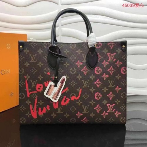 Geantă tote medie Louis Vuitton Onthego M45039 neagră