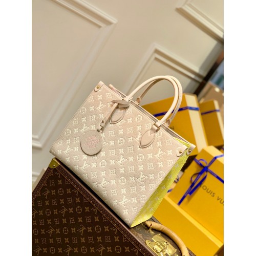 Geantă Louis Vuitton Original Leather ONTHEGO MM M46060 Roz