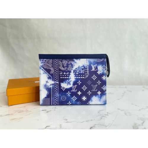 Louis Vuitton Piele Originală POCHETTE VOYAGE M81442 Albastru