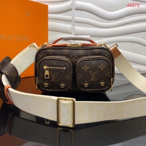Geantă Louis Vuitton Original Monogram Canvas M45672 Alb și Maro