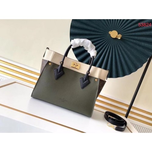 Geantă Louis Vuitton Original ON MY SIDE M53824 Kaki și negru