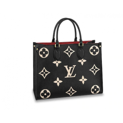 Geantă tote medie Louis Vuitton Original Onthego M45495 neagră