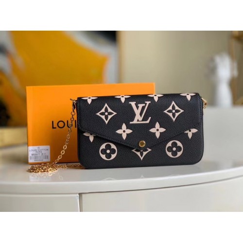 Geantă Louis Vuitton Originală POCHETTE FELICIE cu lanț M69977 neagră