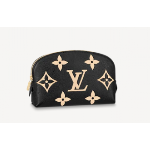 Louis Vuitton Poșetă mică pentru cosmetice M59086 Negru și bej