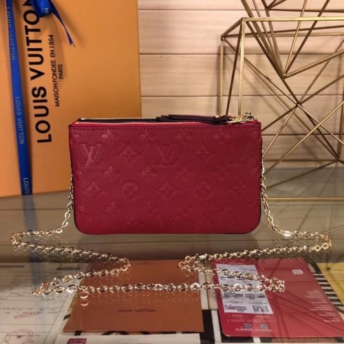 Louis Vuitton Poșetă cu fermoar dublu M63919 Roșie