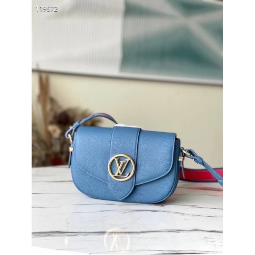 Geantă Louis Vuitton PONT 9 SOFT MM M58968 albastră