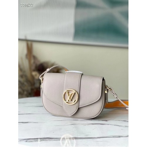 Geantă Louis Vuitton PONT 9 SOFT MM M58968 gri
