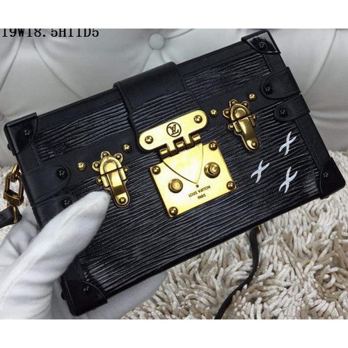 Geantă Louis Vuitton Petite Malle Epi din piele M94219 neagră