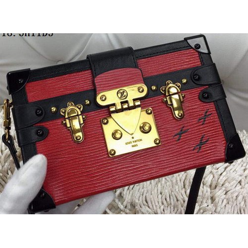 Geantă Louis Vuitton Petite Malle Epi din piele M94219 roșie