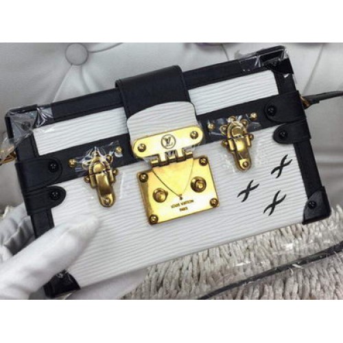 Geantă Louis Vuitton Petite Malle Epi din piele M94219 albă