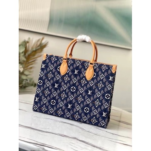 Geantă tote medie Louis Vuitton SINCE 1854 Onthego M57396 albastră