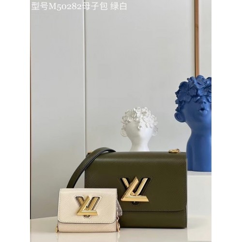 Louis Vuitton TWIST PM M59886 Kaki Quartz White