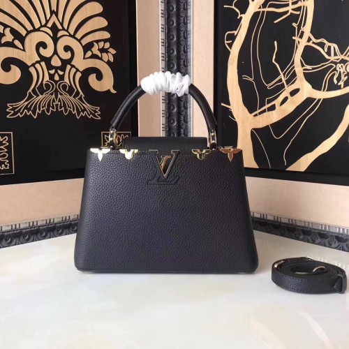 Genți Louis Vuitton originale Elegant Capucines BB M94517 negre