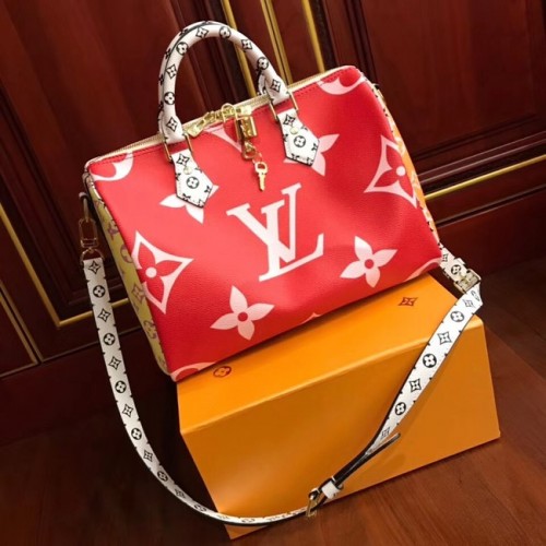 Louis Vuitton original SPEEDY 30 BANDOULIERE M40391 roșu
