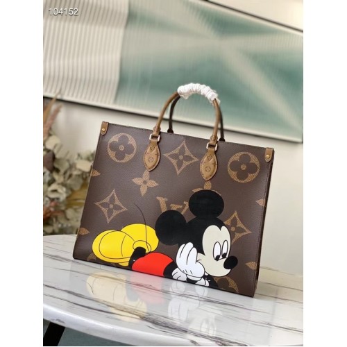 Geantă Louis Vuitton Disney x Mickey Mouse ONTHEGO M44576 maro