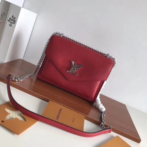 Louis vuitton Geantă de seară din piele originală Clutch Love Note MYLOCKME BB M51418 roșie