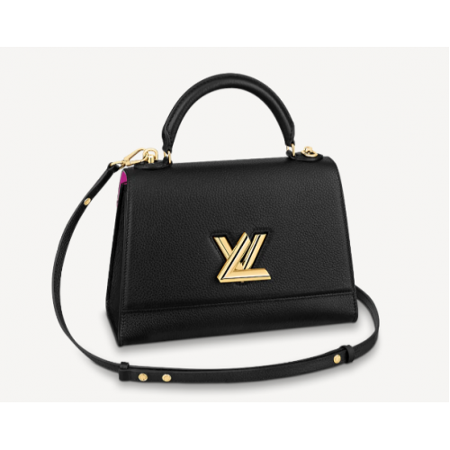 Louis vuitton geantă cu un singur mâner răsucită MM M57090 neagră