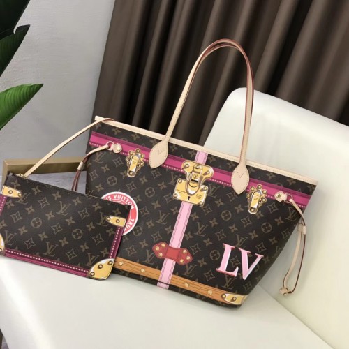 Geantă Louis Vuitton cu monogramă din pânză, originală, Neverfull MM A40156