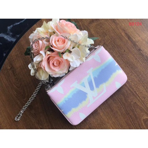 Pochette Louis vuitton original ESCALE POCHETTE DOUBLE ZIP M69124 roz