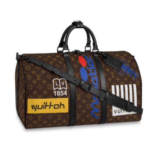 Louis vuitton original KEEPALL BANDOULIERE 50 M44643 M44642 Castaniu