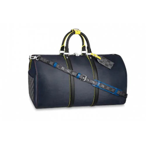Louis vuitton original KEEPALL BANDOULIERE 50 M55149 albastru
