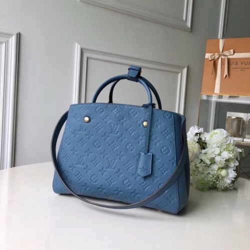 Geantă Louis Vuitton originală MONTAIGNE MM M44311 albastră