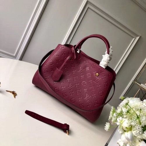 Geantă Louis Vuitton originală MONTAIGNE MM M44311 fuchsia