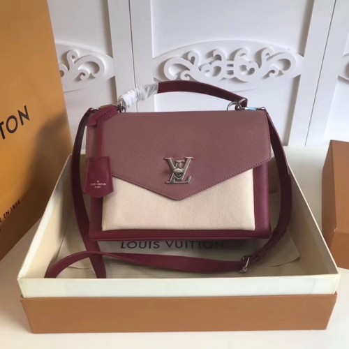 Louis vuitton original MY LOCKME M54849 roz și alb