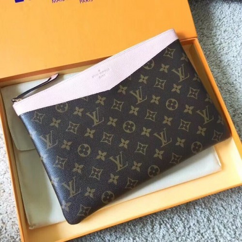Louis vuitton original Monogram Canvas DAILY POUCH M62048 roz deschis