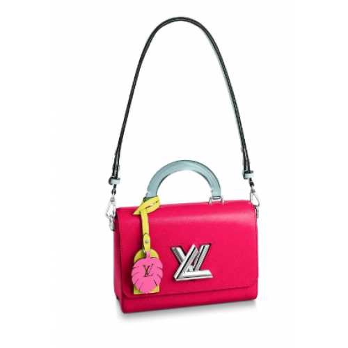 Geantă tote Louis vuitton originală TWIST medie M56132 roz