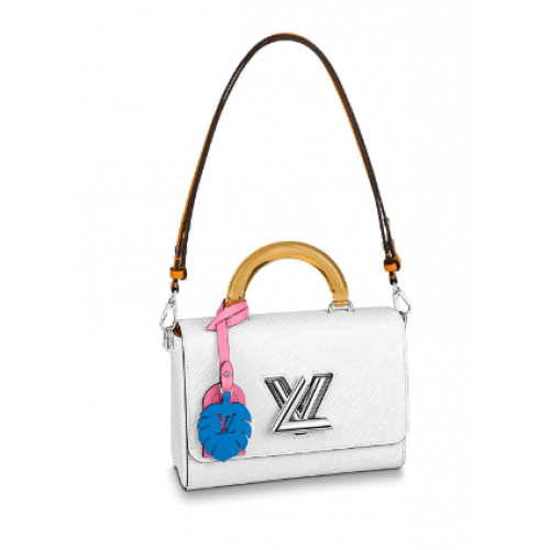 Geantă tote Louis vuitton originală TWIST medie M56132 albă