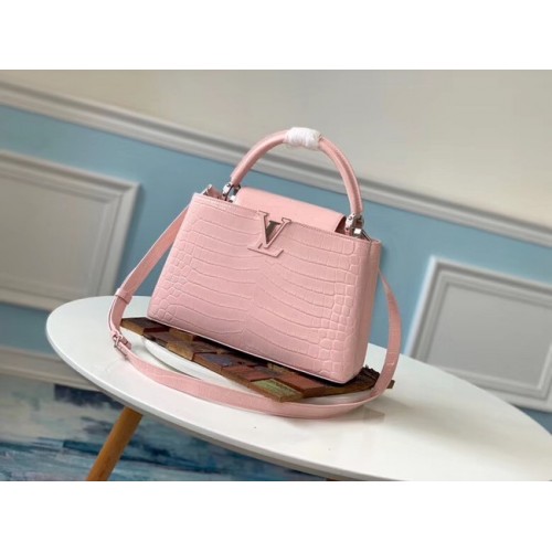 Louis vuitton crocodil original CAPUCINES PM M53665 Eau de Rose
