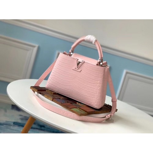 Louis vuitton crocodil original CAPUCINES PM M94587 Eau de Rose