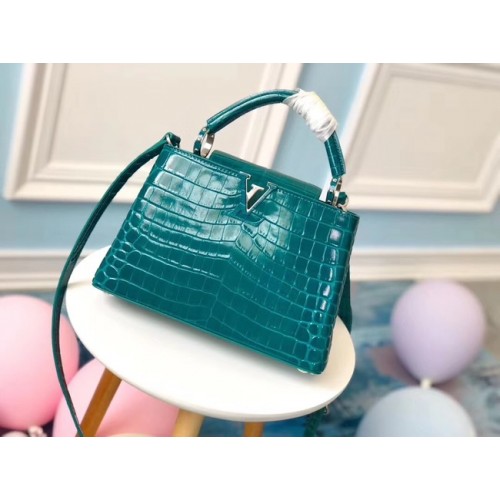 Louis vuitton original crocodil CAPUCINES PM N93163 verde
